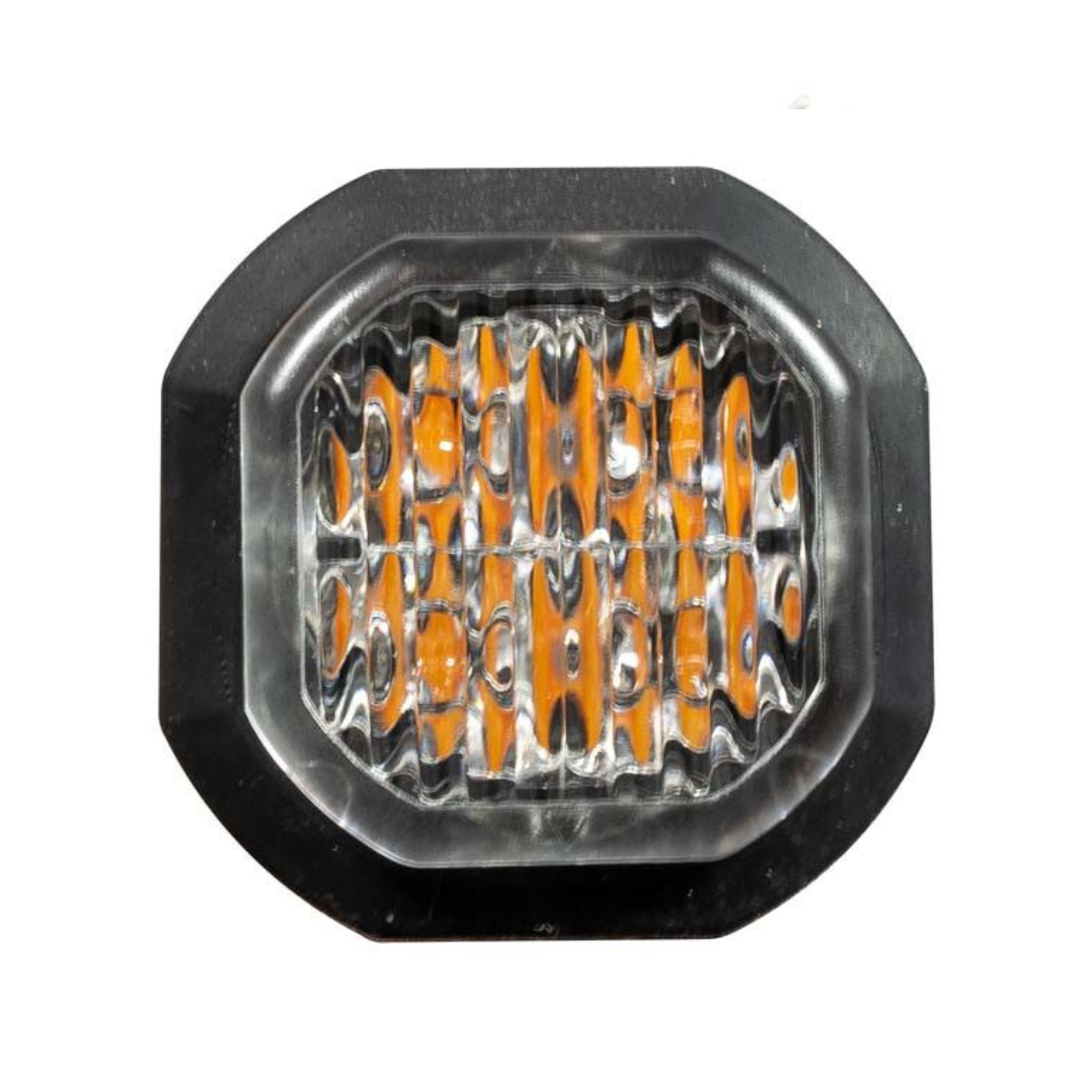 Amber Octagon Strobe (4 LED) Bolt Or Bracket Mounting (27mm) – view 1