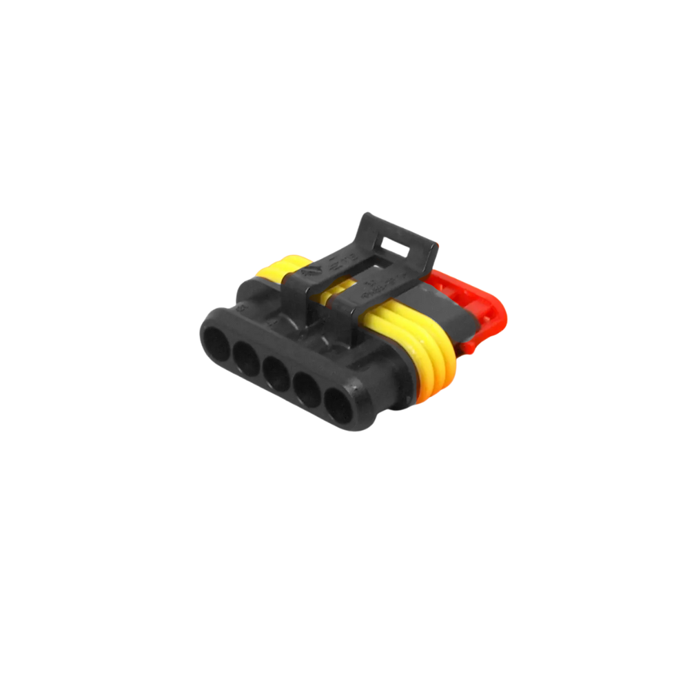 TE Connectivity 5 Way Female Superseal 1.5 Series Receptacle Housing – automotive connector product image