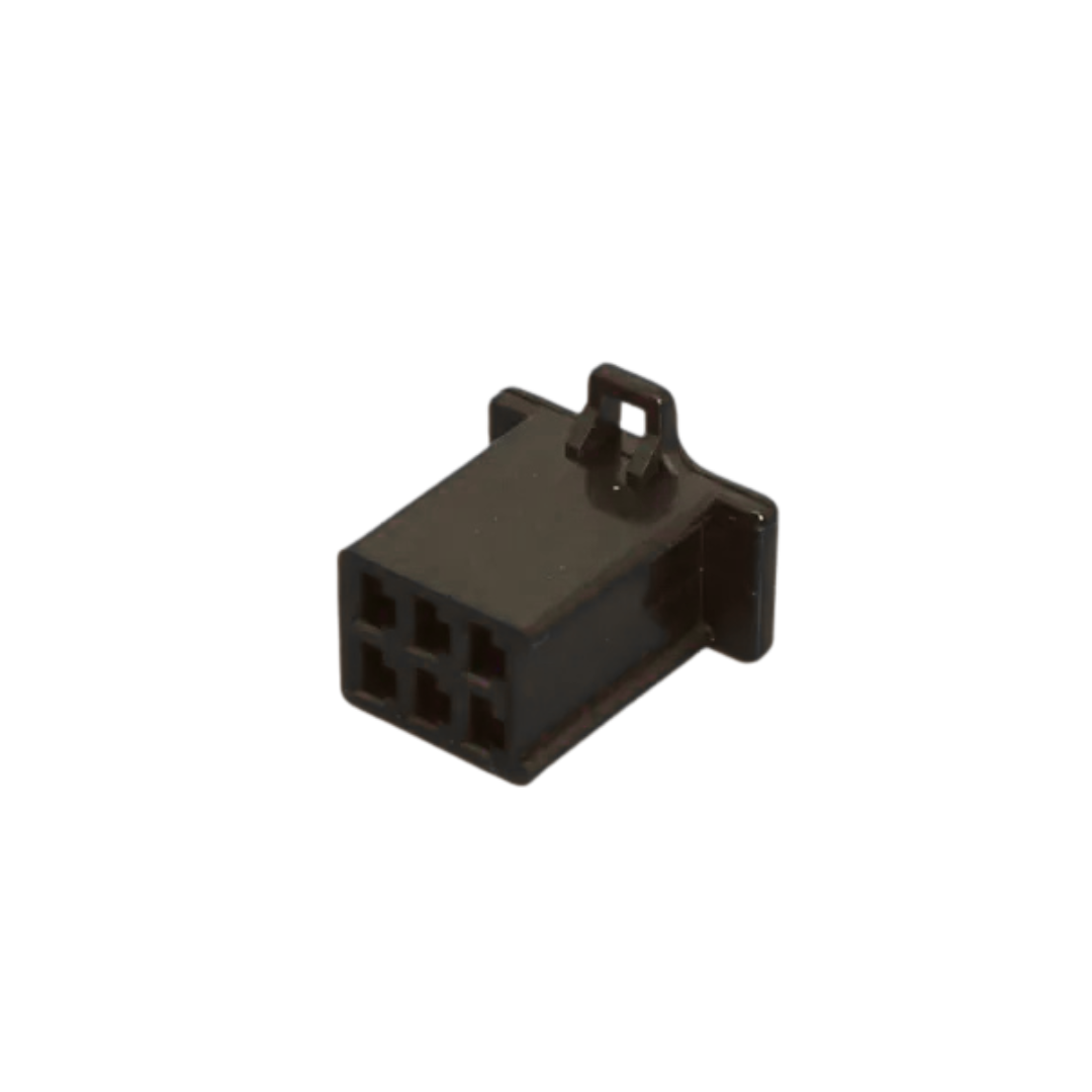 6 Way Male 2.8mm Mini Latch Housing - Multiple Colours – black version