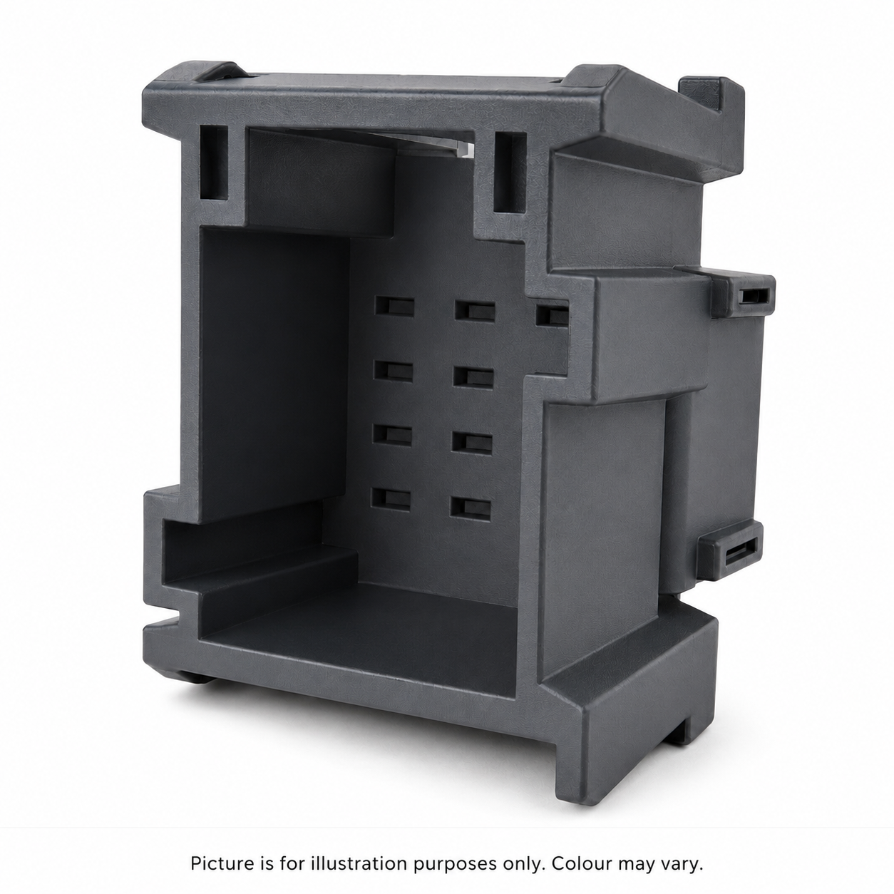 9-way male automotive connector housing – picture for illustration purposes only, colour may vary