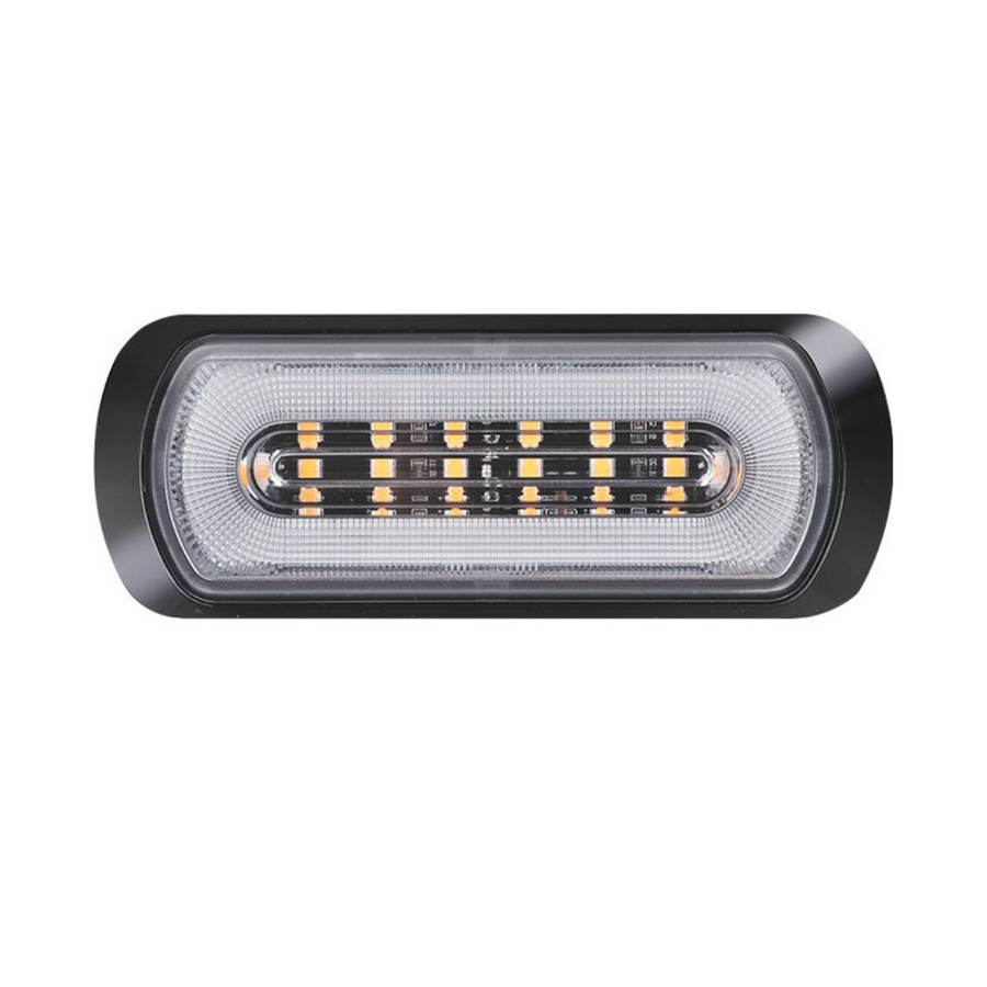 Apollo Amber (132mm) - Strobe (6 LED) Bolt Mounting With Amber DI