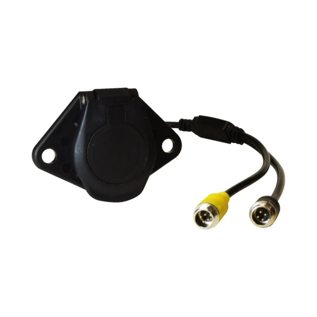 Trailer Socket for Two Cameras (4 Pin) (Blue Coil Compatible)