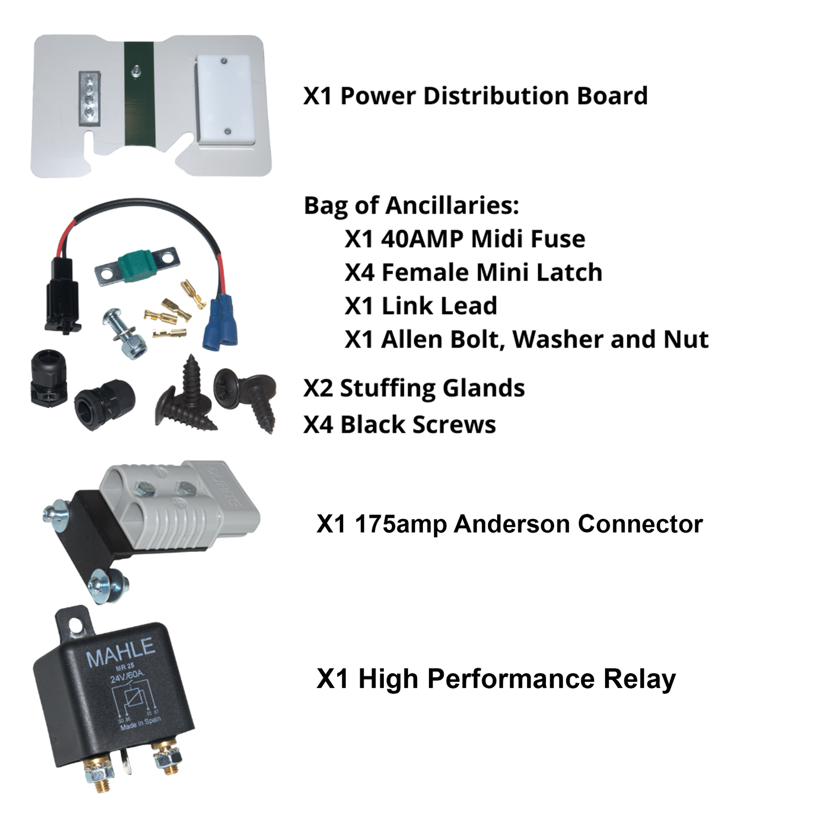 MAN TG3 - Microwave Harness & Anderson Lead Combi - Battery Rear Kit