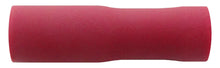 Red 2.8mm fully insulated female spade terminals for 0.5–1.5mm² cable