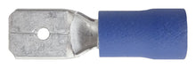 Blue insulated male spade terminals for 1.5–2.5mm² cable