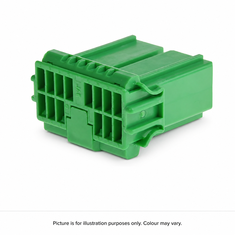JAE IL-AG5 14-Way Female Automotive Connector Housing – Green