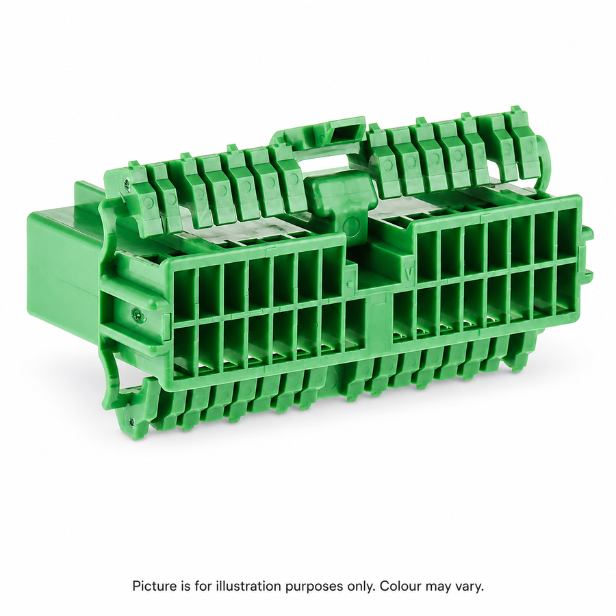 JAE IL-AG5 30-Way Female Automotive Connector Housing – Green